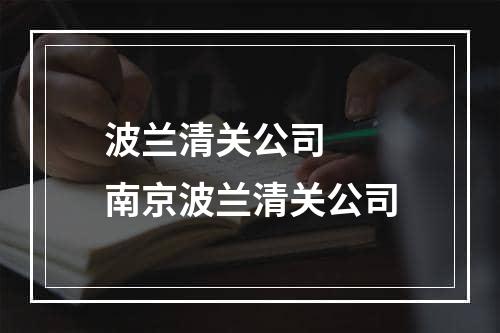 波兰清关公司  南京波兰清关公司