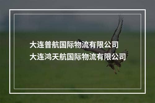 大连普航国际物流有限公司  大连鸿天航国际物流有限公司