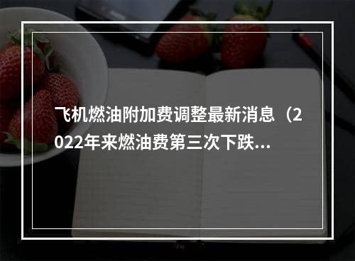 飞机燃油附加费调整最新消息（2022年来燃油费第三次下跌）