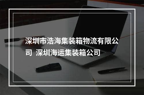 深圳市浩海集装箱物流有限公司  深圳海运集装箱公司