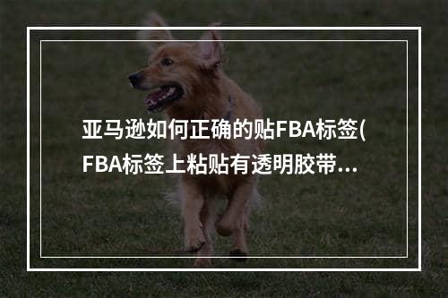 亚马逊如何正确的贴FBA标签(FBA标签上粘贴有透明胶带，导致褪色无法识别)