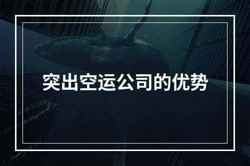 突出空运公司的优势