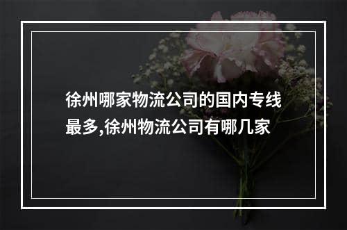 徐州哪家物流公司的国内专线最多,徐州物流公司有哪几家