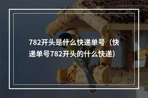 782开头是什么快递单号（快递单号782开头的什么快递）