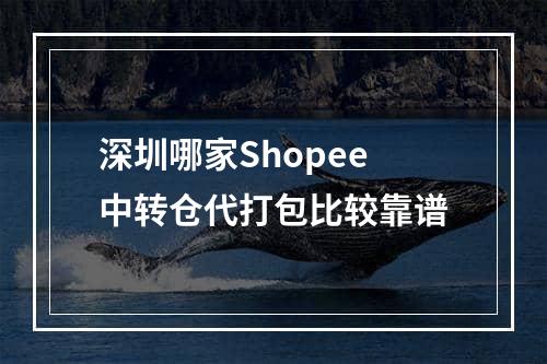 深圳哪家Shopee中转仓代打包比较靠谱