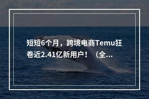 短短6个月，跨境电商Temu狂卷近2.41亿新用户！（全球电商排行榜第二名）