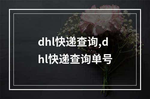 dhl快递查询,dhl快递查询单号