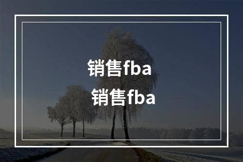 销售fba  销售fba