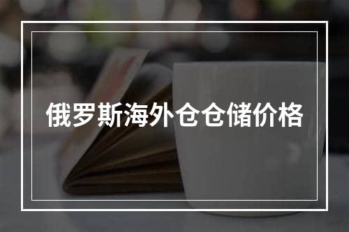 俄罗斯海外仓仓储价格