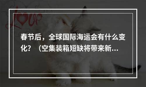 春节后，全球国际海运会有什么变化？（空集装箱短缺将带来新的挑战）