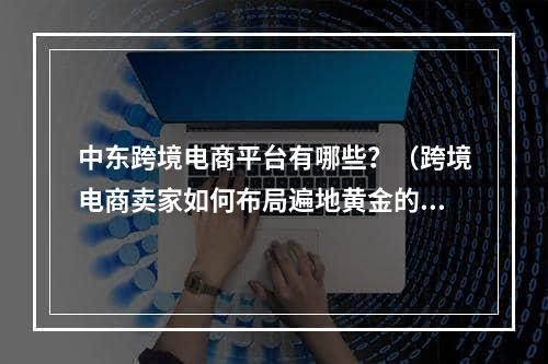 中东跨境电商平台有哪些？（跨境电商卖家如何布局遍地黄金的中东国家）