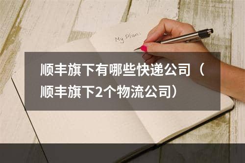 顺丰旗下有哪些快递公司（顺丰旗下2个物流公司）