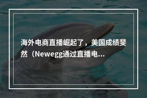 海外电商直播崛起了，美国成绩斐然（Newegg通过直播电商模式收入数百万美元）