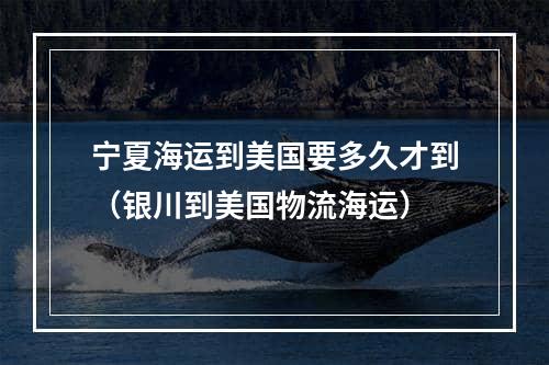 宁夏海运到美国要多久才到（银川到美国物流海运）