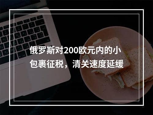 俄罗斯对200欧元内的小包裹征税，清关速度延缓