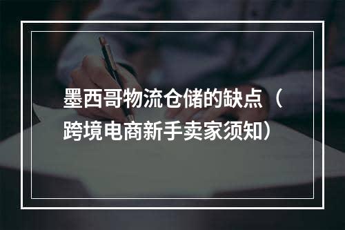 墨西哥物流仓储的缺点（跨境电商新手卖家须知）