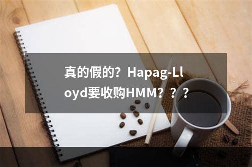 真的假的？Hapag-Lloyd要收购HMM？？？