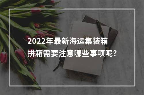 2022年最新海运集装箱拼箱需要注意哪些事项呢？