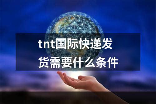 tnt国际快递发货需要什么条件