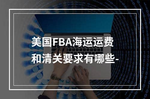 美国FBA海运运费和清关要求有哪些-