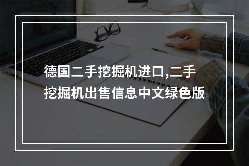 德国二手挖掘机进口,二手挖掘机出售信息中文绿色版