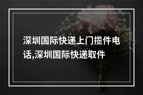 深圳国际快递上门揽件电话,深圳国际快递取件