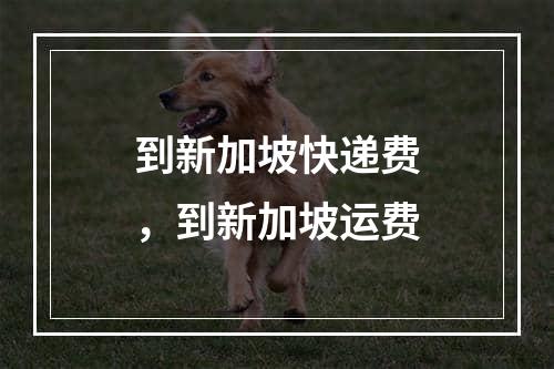 到新加坡快递费，到新加坡运费