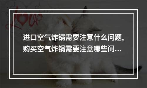 进口空气炸锅需要注意什么问题,购买空气炸锅需要注意哪些问题