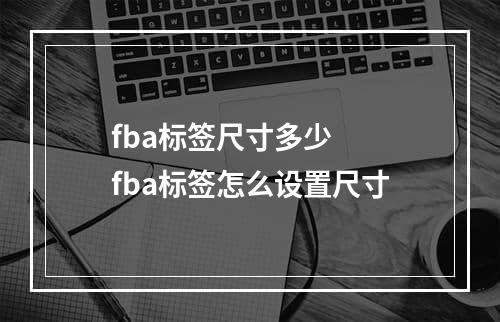 fba标签尺寸多少  fba标签怎么设置尺寸