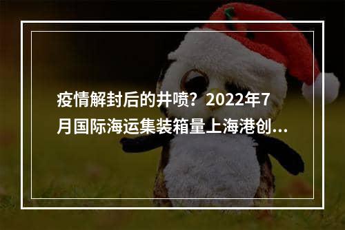 疫情解封后的井喷？2022年7月国际海运集装箱量上海港创历史新高!