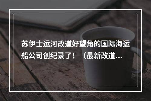 苏伊士运河改道好望角的国际海运船公司创纪录了！（最新改道船舶数量相当于177万标准箱）