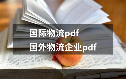 国际物流pdf  国外物流企业pdf