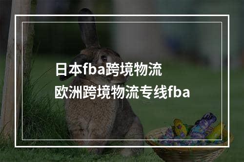 日本fba跨境物流  欧洲跨境物流专线fba