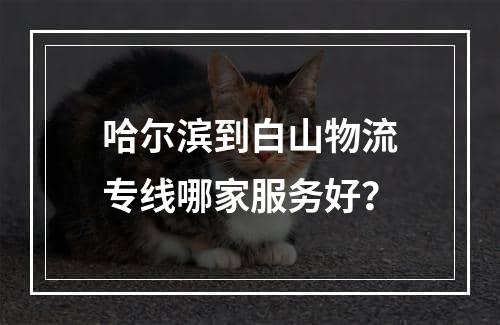 哈尔滨到白山物流专线哪家服务好？