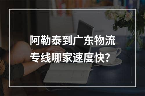 阿勒泰到广东物流专线哪家速度快？