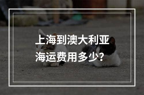 上海到澳大利亚海运费用多少？