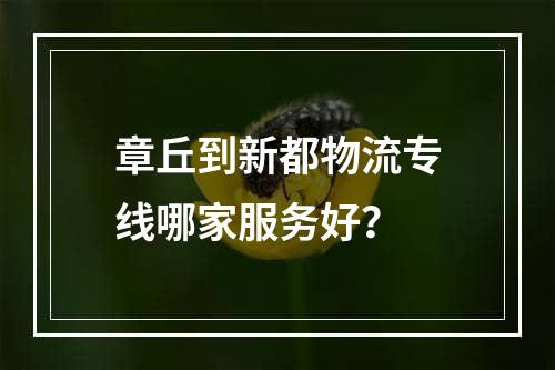 章丘到新都物流专线哪家服务好？