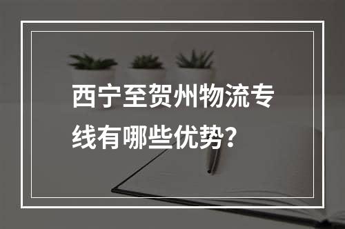 西宁至贺州物流专线有哪些优势？