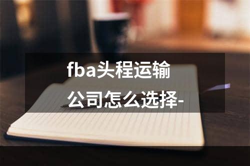 fba头程运输公司怎么选择-