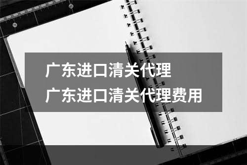 广东进口清关代理  广东进口清关代理费用