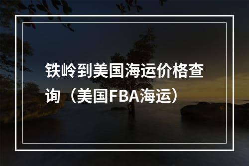 铁岭到美国海运价格查询（美国FBA海运）