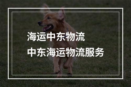 海运中东物流  中东海运物流服务