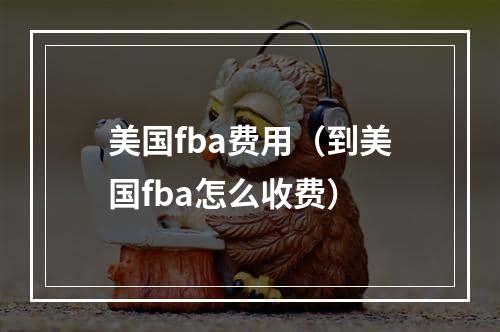 美国fba费用（到美国fba怎么收费）