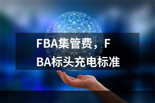 FBA集管费，FBA标头充电标准