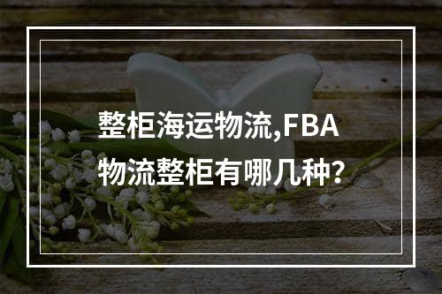 整柜海运物流,FBA物流整柜有哪几种？