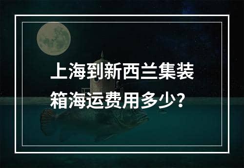 上海到新西兰集装箱海运费用多少？