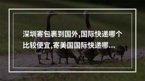 深圳寄包裹到国外,国际快递哪个比较便宜,寄美国国际快递哪家好快准