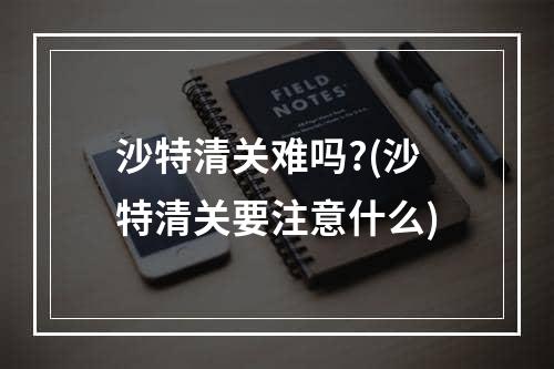 沙特清关难吗?(沙特清关要注意什么)