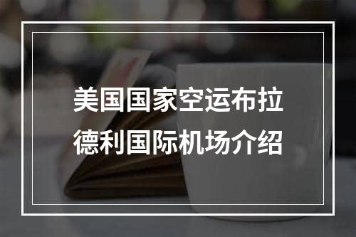 美国国家空运布拉德利国际机场介绍