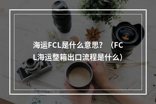 海运FCL是什么意思？（FCL海运整箱出口流程是什么）